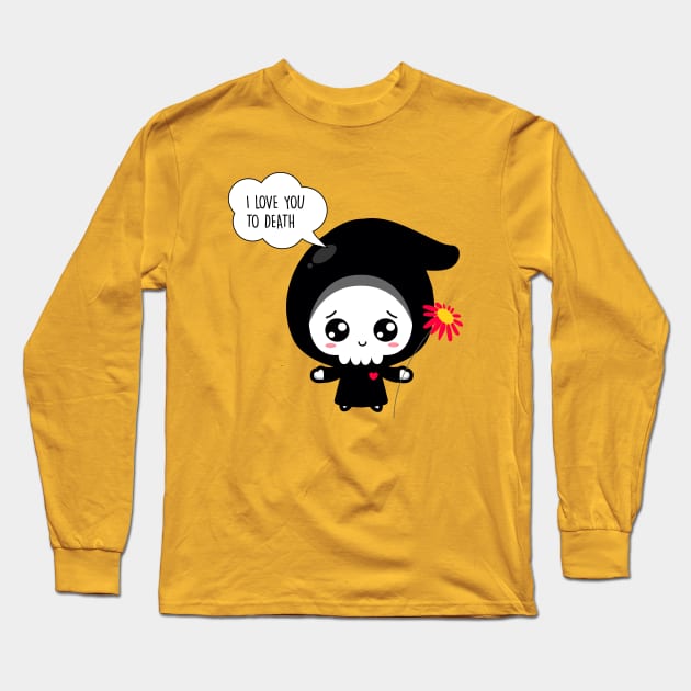 I love you to death - Funny Valentines Day Long Sleeve T-Shirt by Happy Lime